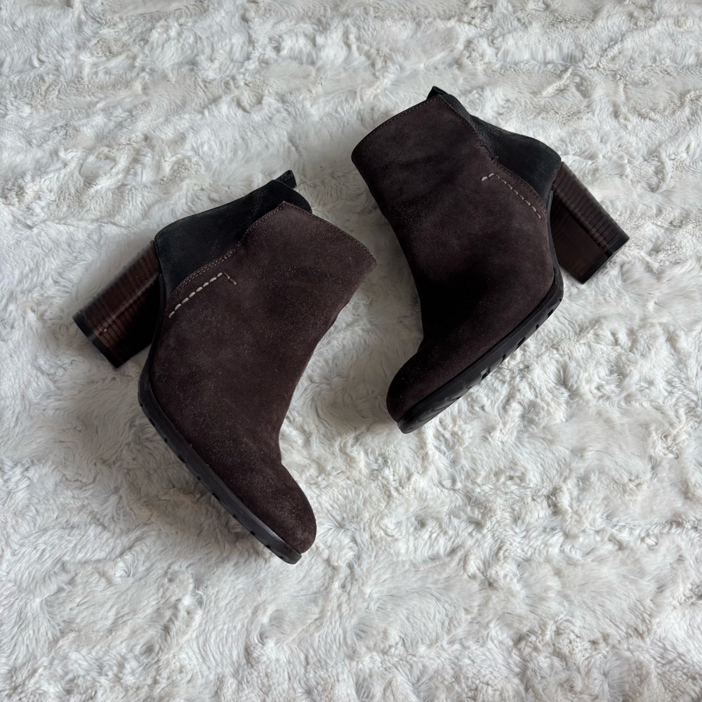 Paul Green Women's Size 3 1/2 (US 6) Brown Suede Leather Ankle Boots